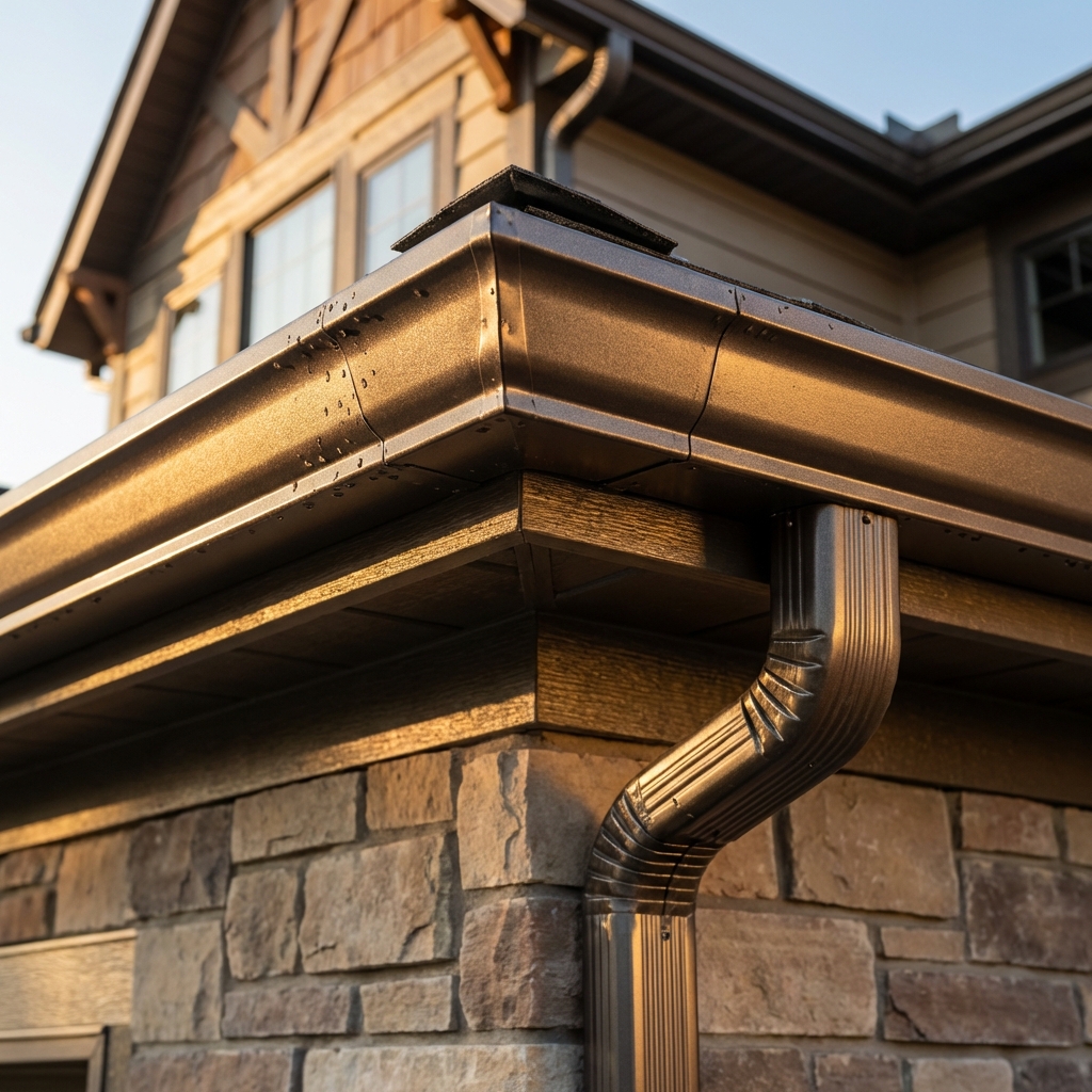 Eavestrough & Downspouts work by Sidhu Siding in Calgary