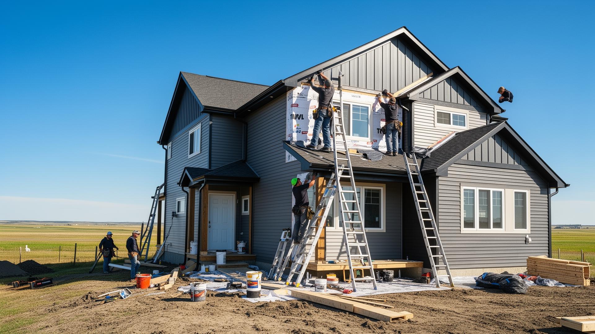 Professional siding installation in Calgary